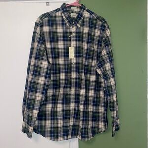 J. Crew Men’s Secret Wash Stewart Plaid Long Sleeve Shirt New